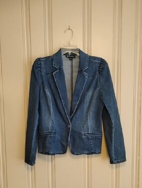 Denim Blazer Jacket - Blue